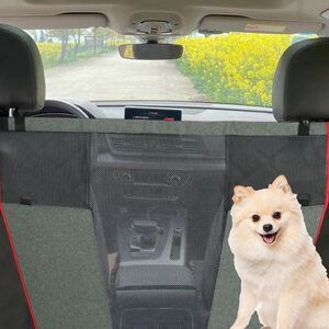 Dog Car Net Barrier Easy Install Back Seat Mesh Net Back Seat Barrier Black